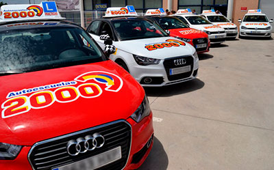 Flota de coches Audi de Autoescuela 2000